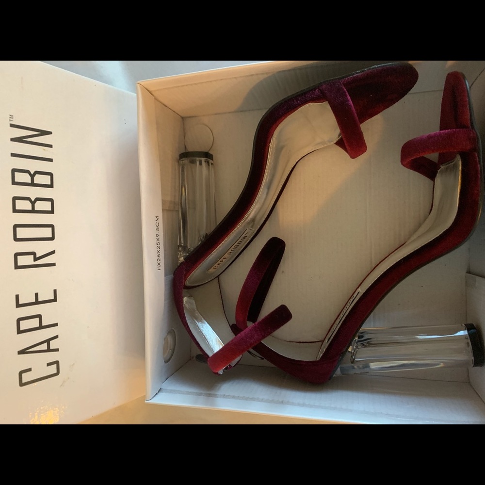 Cape Robbin block clear heel pumps